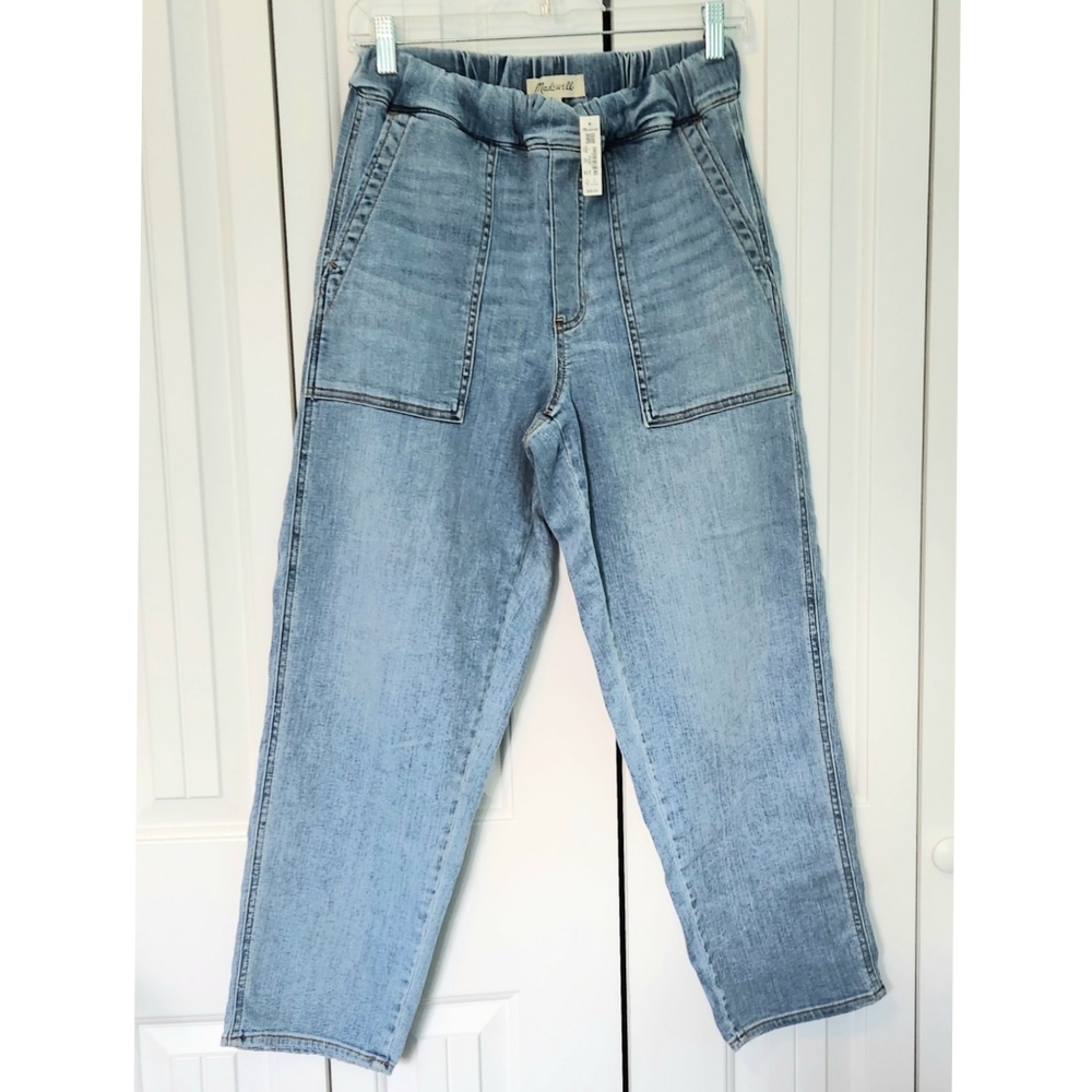 NWT Madewell Women's Pull-On Relaxed Jeans in Lisford Wash S